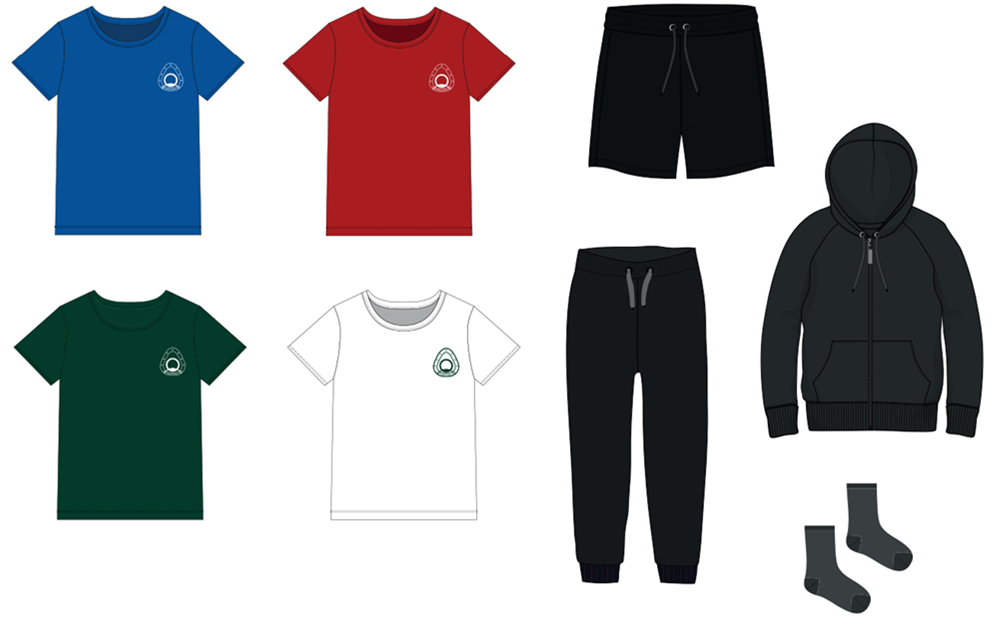 Illustration of school PE kit